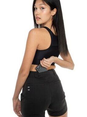 Machines for Freedom Black Athletic Shorts NWT Women's Size 27